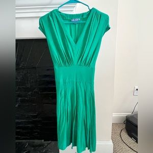 Emerald green Anthropologie dress